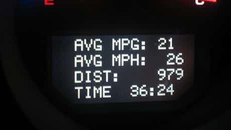 80085 km auf Dashboard-Odometer-Trip-Computer im Auto Stockfoto