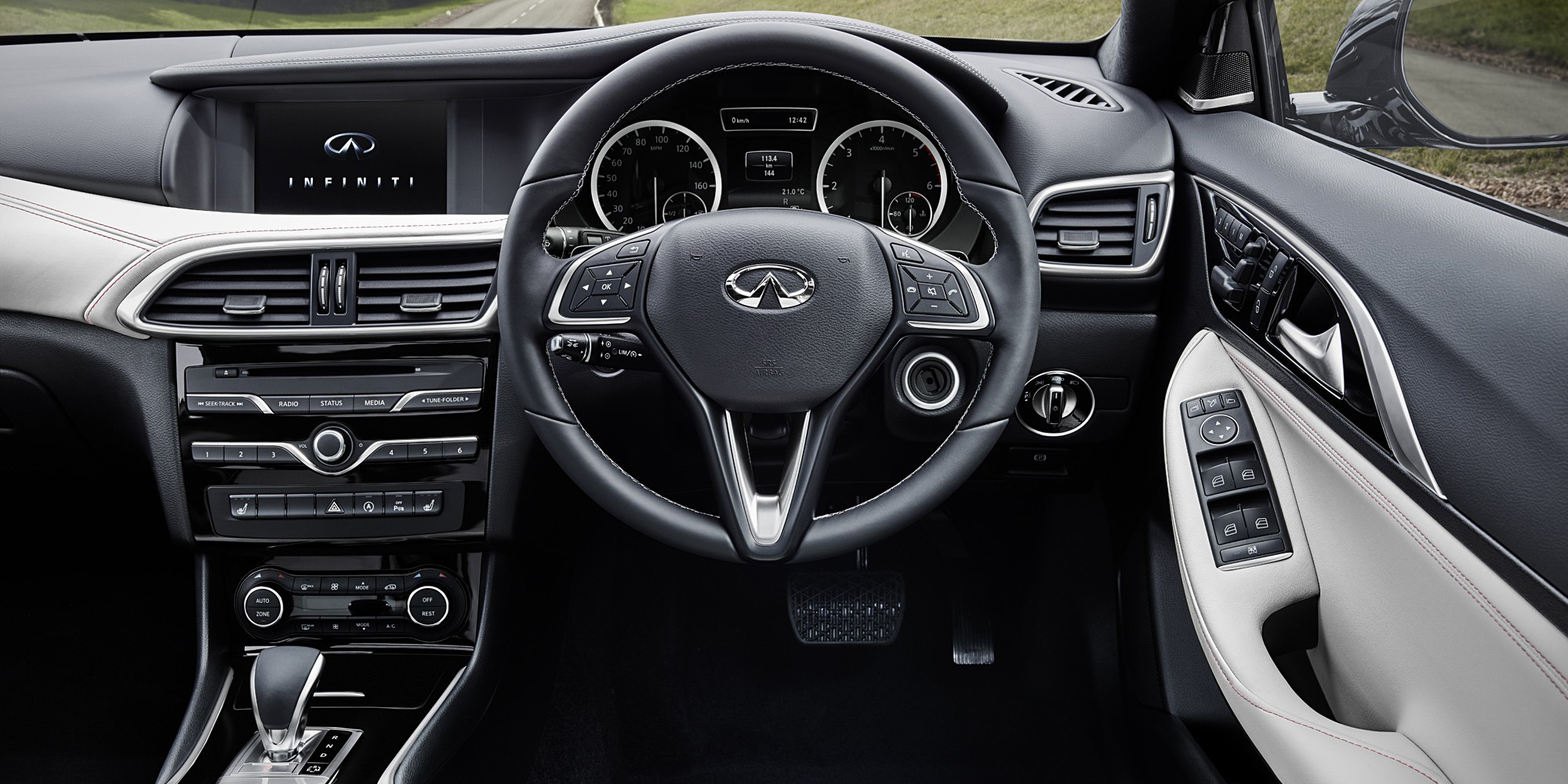 The Q30's cabin looks similar to the Mercedes A-Class, but feels more luxurious