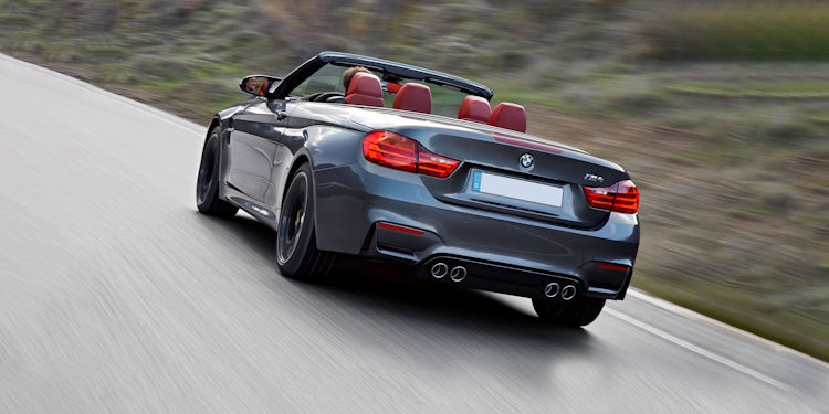 The Paris Review - Alpine White BMW M4 Convertible, Fiona Red