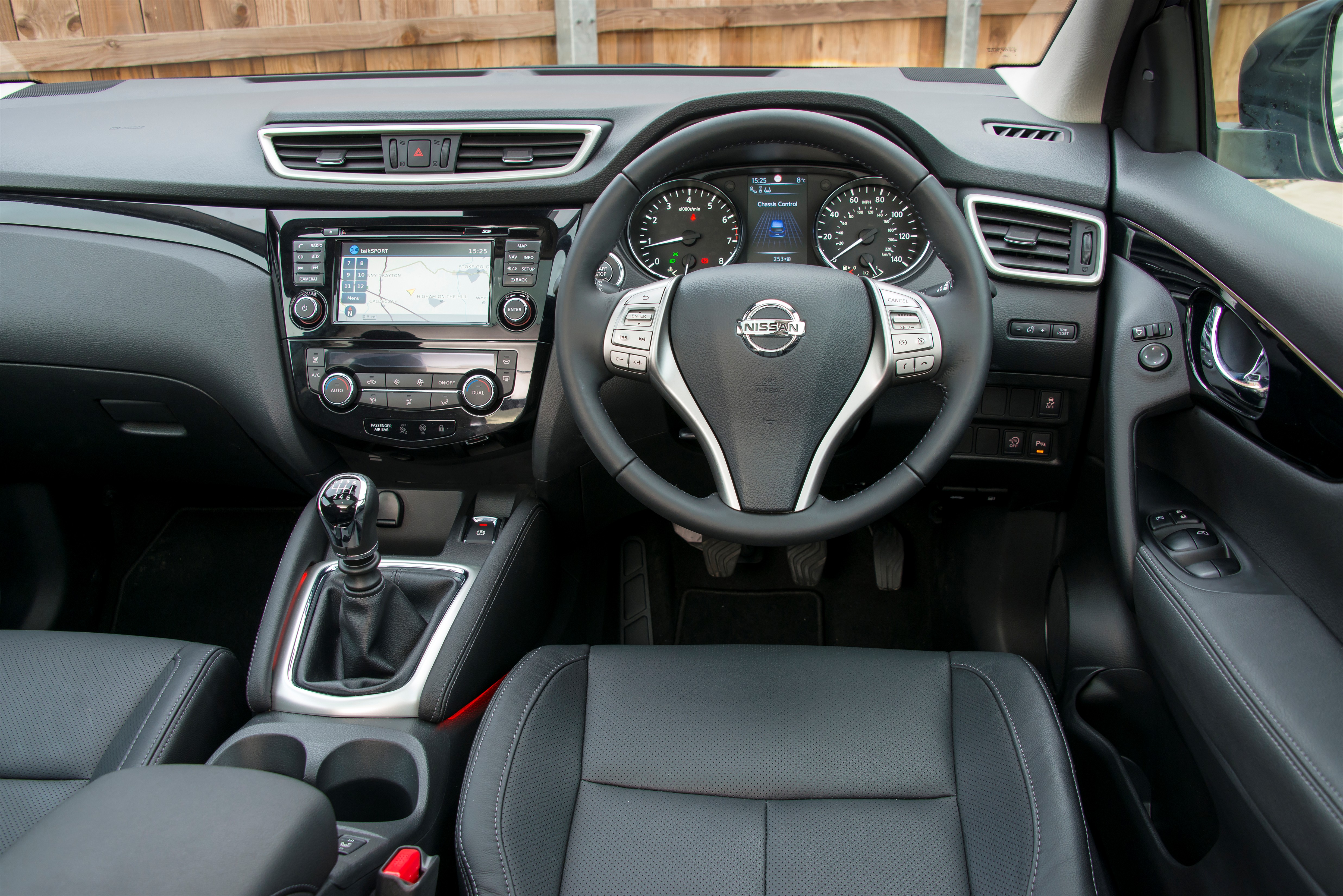 The Nissan's interior isn't as fresh looking as comparable models