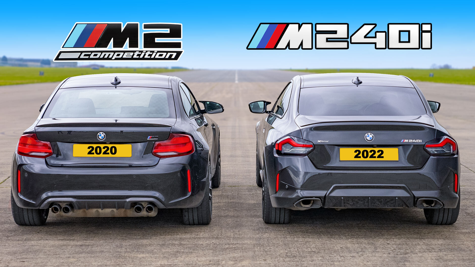 Drag race BMW M2 Competition vs BMW M240i Carwow