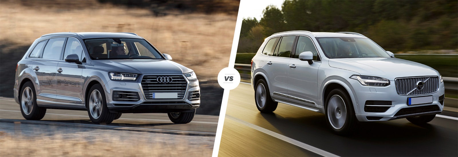 Audi Q7 E Tron Vs Volvo Xc90 T8 Hybrid Comparison Carwow Audi Q7 E Tron Vs Volvo Xc90 T8 Hybrid Comparison