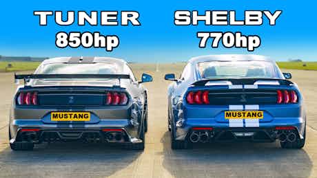 Drag race: Ford Mustang GT500 vs Ford Mustang CS850 | carwow