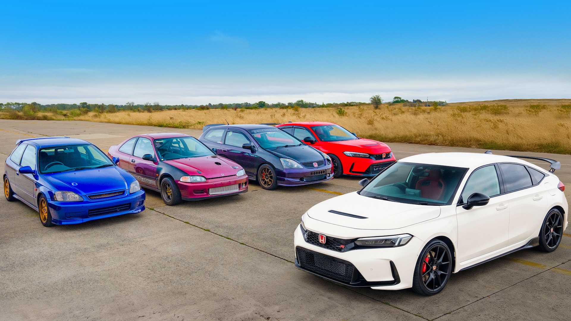Drag race: Honda Civic Type R vs tuned Civics – is tuning a waste of ...
