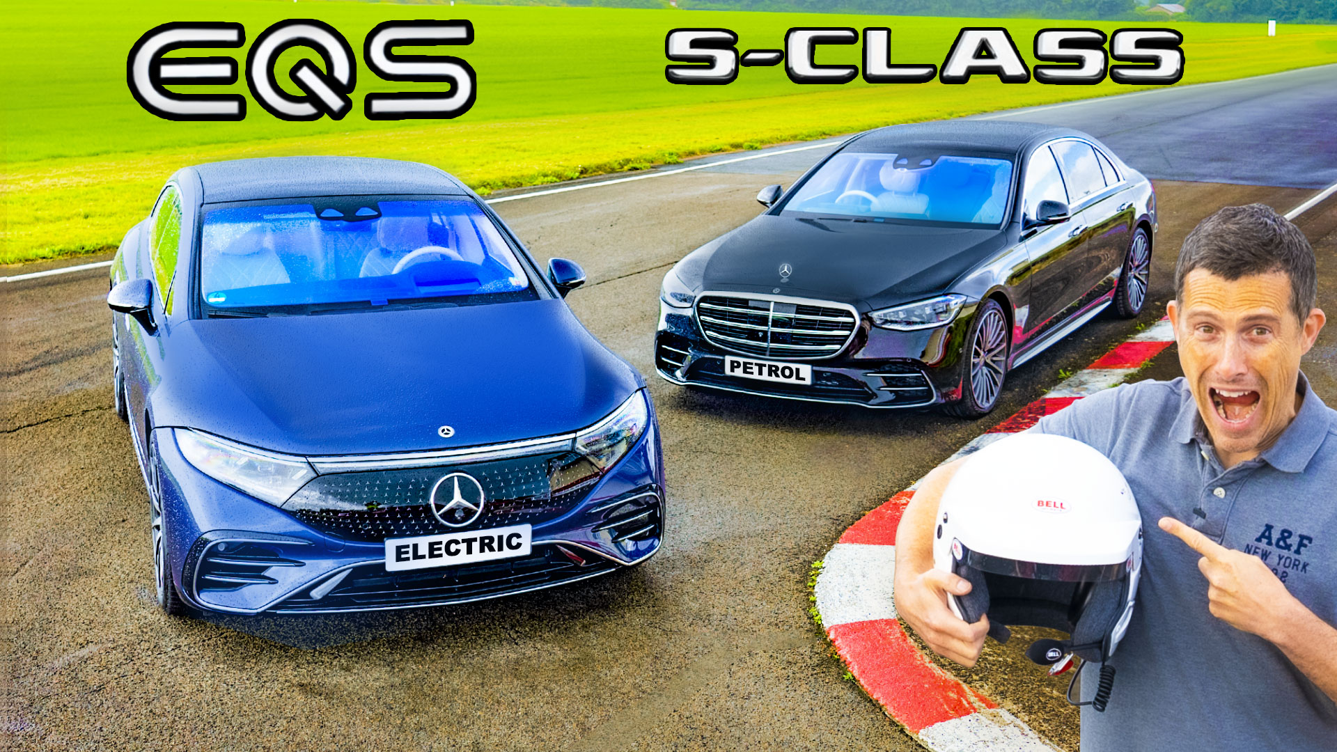 Track Battle: Mercedes S500 Vs Mercedes EQS | Carwow