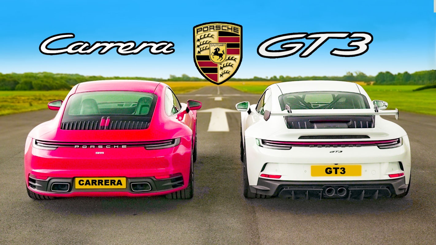Drag Race: Porsche 911 Carrera vs Porsche 911 GT3 | carwow